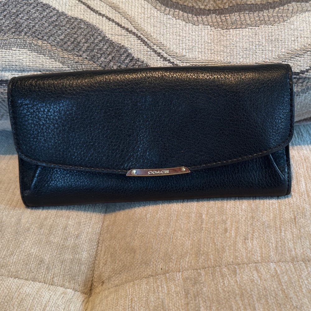 Coach Black Leather Clutch